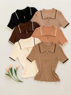 JB851-BLUSA POLO COM ZIPER - comprar online
