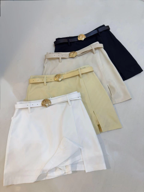 0052 - SHORT SAIA COM CINTO - ALTA COSTURA - comprar online