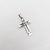 PINGENTE CRUCIFIXO M1 DE AÇO INOX PRATA