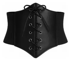 Corset Ecocuero Ajustable Abdomen Faja Mujer Extensible Vip - comprar online