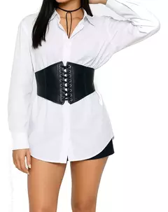 Corset Ecocuero Ajustable Abdomen Faja Mujer Extensible Vip - DELUXE BAZAR