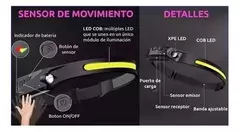 Linterna Minero Led Recargable Usb Vincha Sensor 2 Luces - DELUXE BAZAR