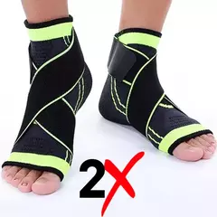 2 Tobilleras Compresion Ajustable Soporte Esguince Lesiones