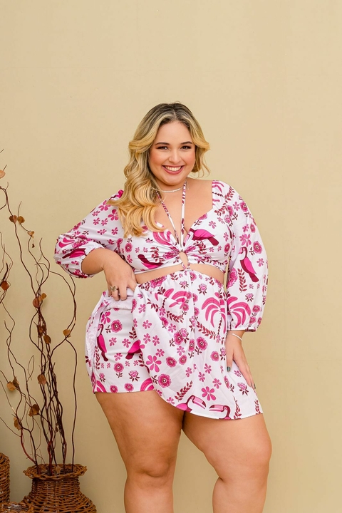 Macaquinho Cristina Plus Estampado - comprar online