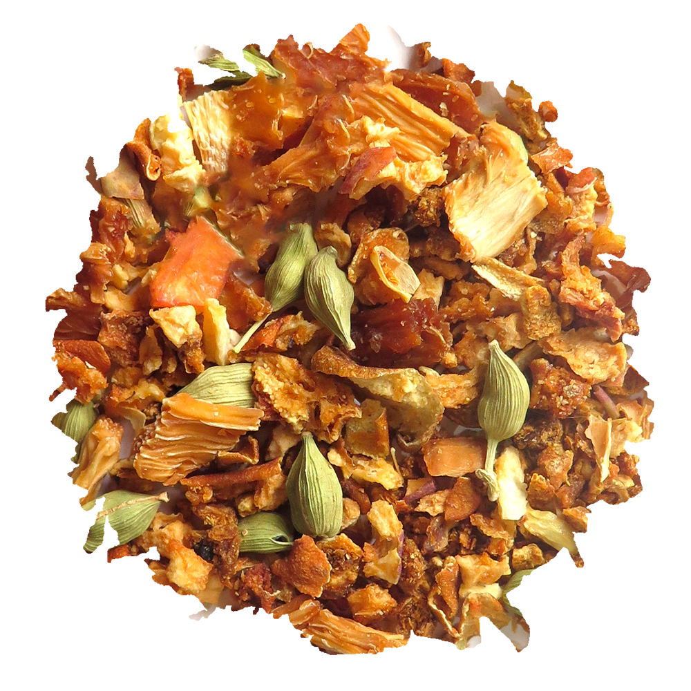 Paciência - maçã, abacaxi, tangerina, cenoura e cardamomo