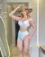 Biquíni Meia Taça Anne Off com Calcinha Hot Pant e Corrente na Alça - COLEÇÃO PURO ENCANTO - comprar online