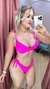Biquíni Meia Taça Lara Com Calcinha Laço Rosa Neon