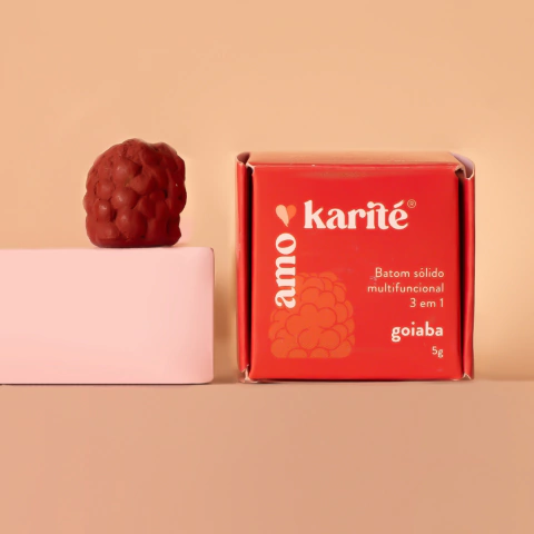 Batom Sólido Multifuncional 3 em 1 - Goiaba