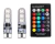 Par Lampada Pingo Rgb T10 Led Farol Carro Muda Cor Controle - comprar online