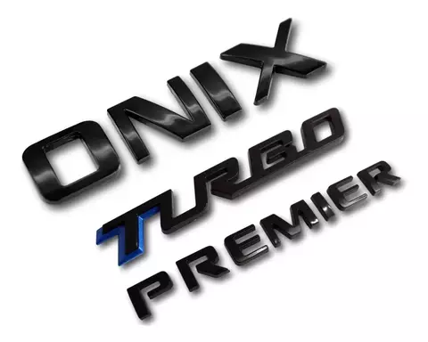 Acessório Emblemas Onix Turbo Premier Preto Gm Onix Plus