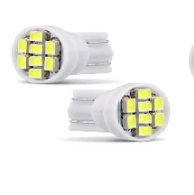 Par de Lampadas Pingo T10 8 Leds Xenon Super Branca