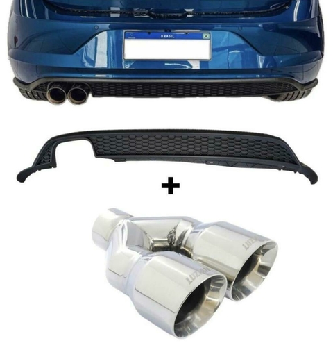 difusor traseiro + ponteira dupla inox 3.5 polegadas - comprar online