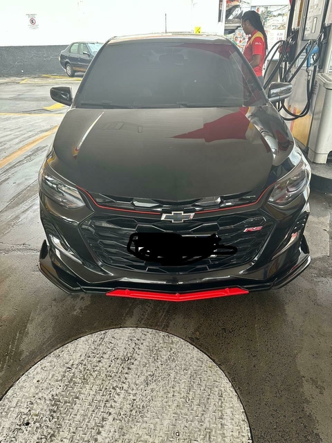 Spoiler Onix black piano com vermelho - comprar online