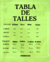 Imagen de GUIA DE TALLES
