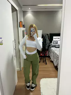 Calça cargo verde promoção - comprar online