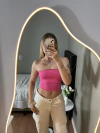 Tube top rosa choque