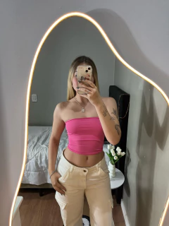 Tube top rosa choque