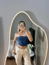 Tube top azul escuro