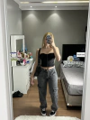 Calça cargo Livia cinza - comprar online