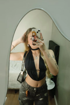 Cropped Eliza preto - comprar online