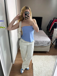 Cropped Estela azul
