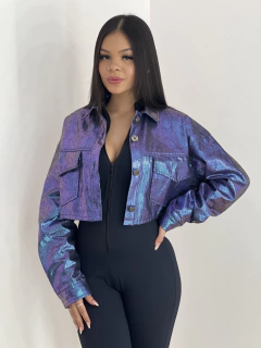 Jaqueta Cropped ROXA - comprar online