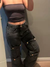 Calça cargo Mia cinza