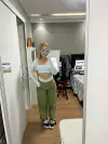 Calça cargo verde promoção