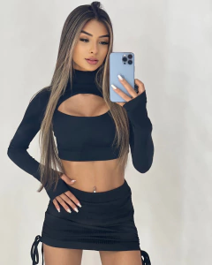 cropped frio preto