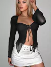 Cropped Livia com mangas