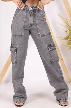 Calça cargo Livia cinza - Pink de Luxo