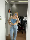 Corset azul bebê