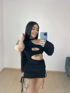 Vestido Canelado Preto - comprar online