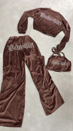 Conjunto marrom + Cropped girl