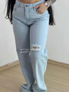 Calça Jeans Wide Leg na internet
