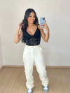 Calça Cargo Branca