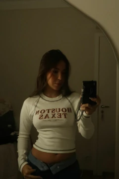 Camiseta manga baby look Texas na internet