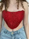 Corset Brilho Vermelho