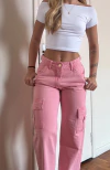 Calça cargo rosa antiga