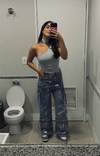 Calça prateada - comprar online