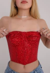 Corset babalu vermelho