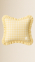 Almofada quadrada com babados amarelo – estampa vichy - comprar online