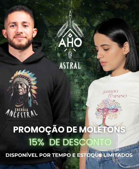 Imagem do banner rotativo AHO Astral | Camisetas  que expressam a Ancestralidade e a Espiritualidade | Frete Grátis para Todo Brasil 