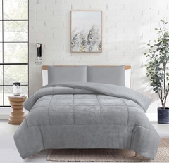 Edredon flannel con corderito king size - comprar online