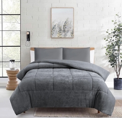 Edredon flannel con corderito king size