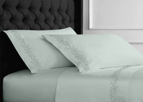 Juego de sabanas con brodery 2 1/2 PL 1200 hilos