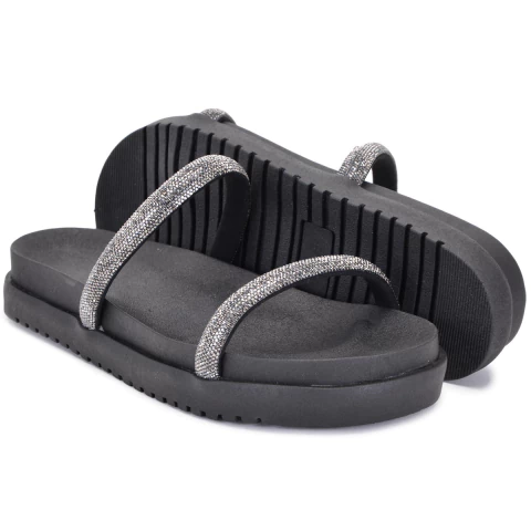 PAPETE PRETA COM PRATA