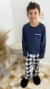 Pijama Familia Azul Marinho Xadrez na internet