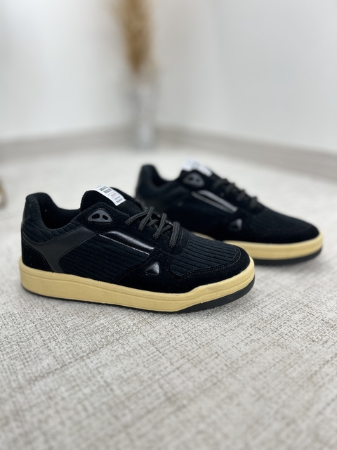 Tênis Casual Veludo Preto - comprar online
