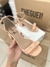 Sandália Salto Bloco Pêssego - comprar online